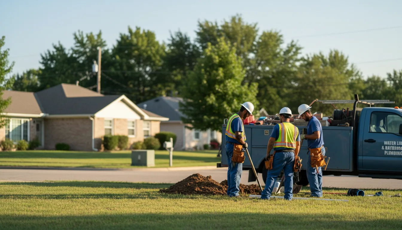 Residential water line and bathroom plumbing service in Bay Village, OH